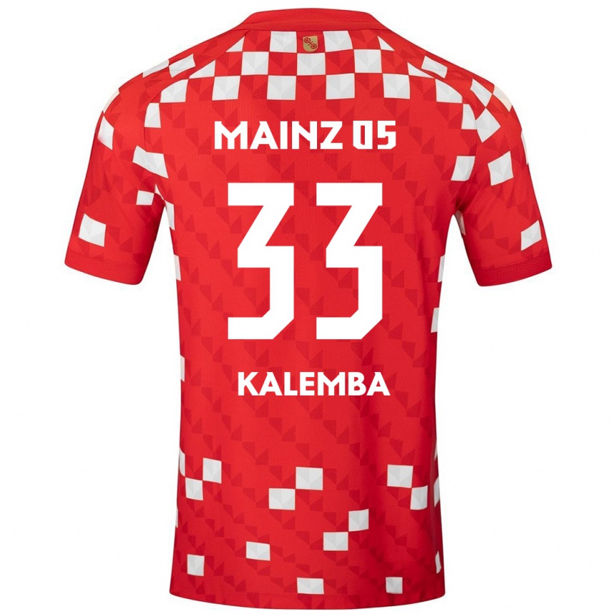 Kids Football Marcel Kalemba #33 White Red Home Jersey 2024/25 T-Shirt Australia