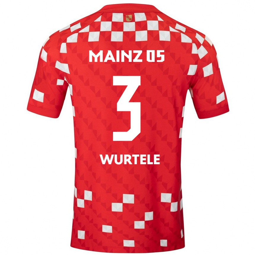 Kids Football Fabienne Würtele #3 White Red Home Jersey 2024/25 T-Shirt Australia