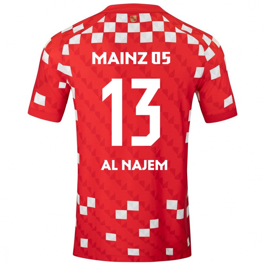 Kids Football Salma Al Najem #13 White Red Home Jersey 2024/25 T-Shirt Australia