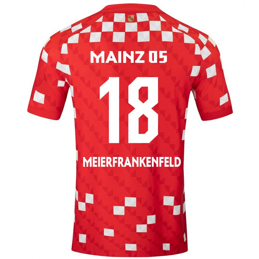 Kids Football Jana Meierfrankenfeld #18 White Red Home Jersey 2024/25 T-Shirt Australia