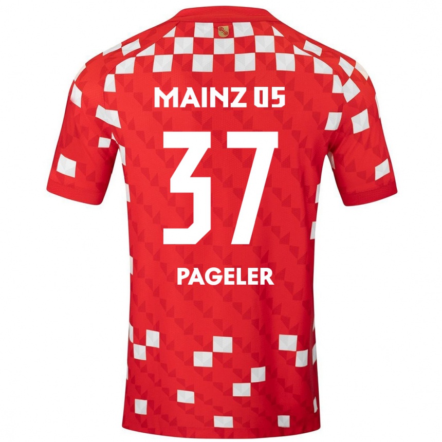 Kids Football Maja Pageler #37 White Red Home Jersey 2024/25 T-Shirt Australia