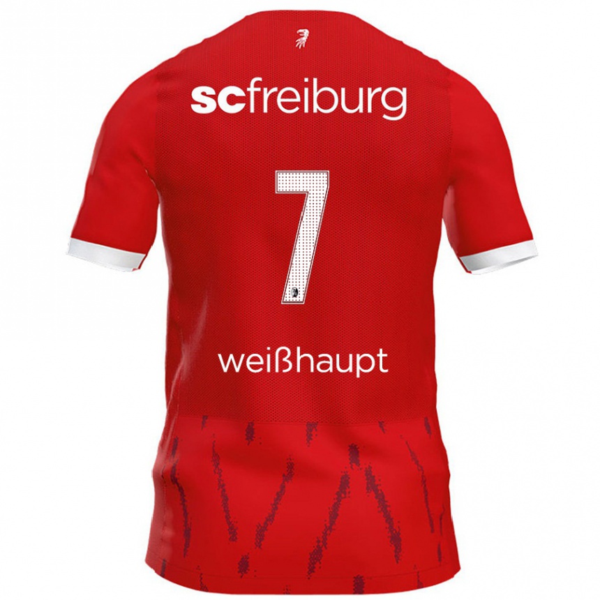 Kids Football Noah Weißhaupt #7 Red Home Jersey 2024/25 T-Shirt Australia