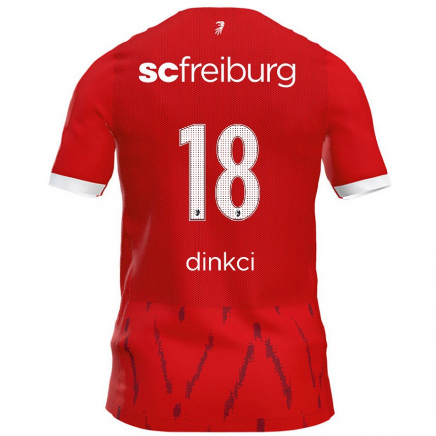 Kids Football Eren Dinkci #18 Red Home Jersey 2024/25 T-Shirt Australia