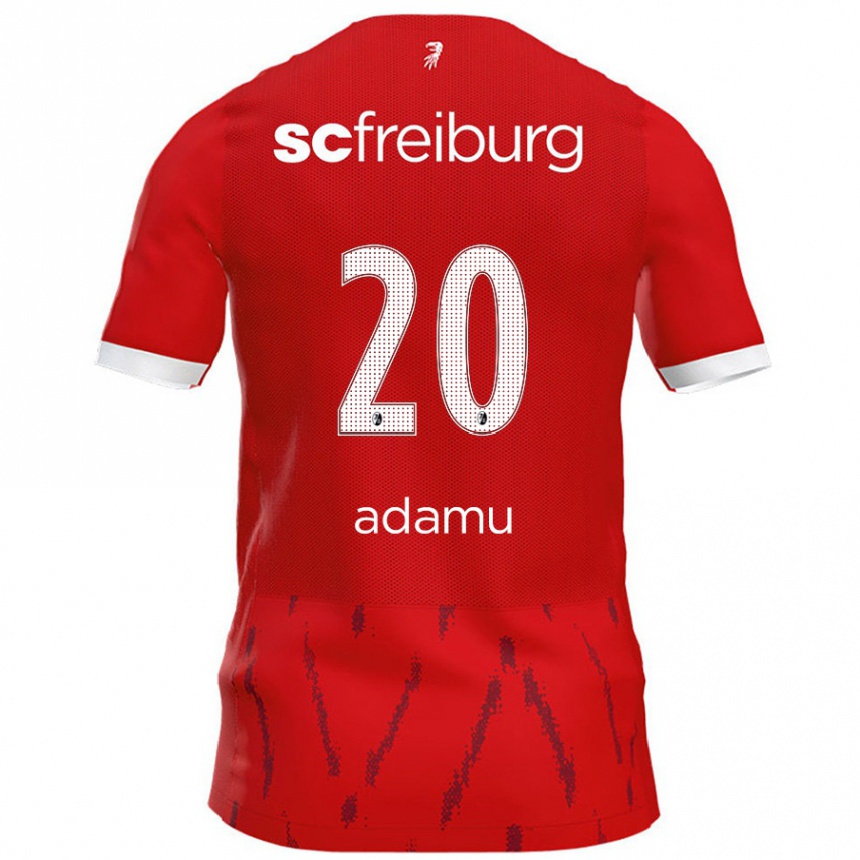 Kids Football Junior Adamu #20 Red Home Jersey 2024/25 T-Shirt Australia