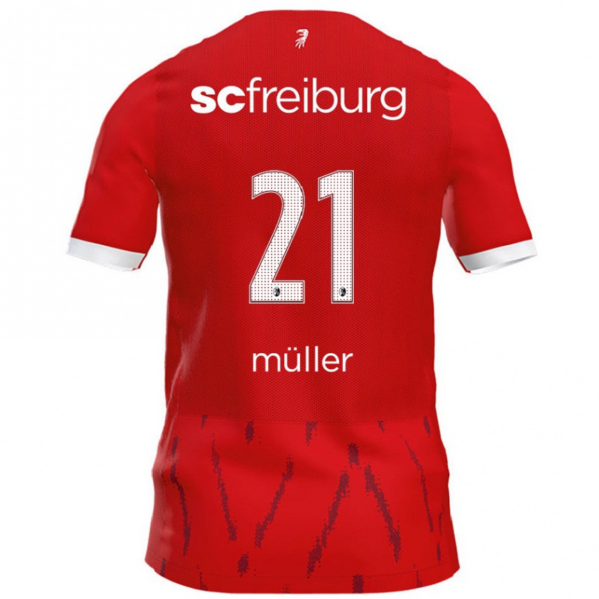 Kids Football Florian Müller #21 Red Home Jersey 2024/25 T-Shirt Australia