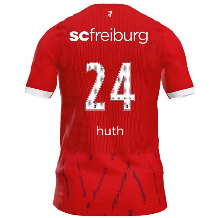 Kids Football Jannik Huth #24 Red Home Jersey 2024/25 T-Shirt Australia