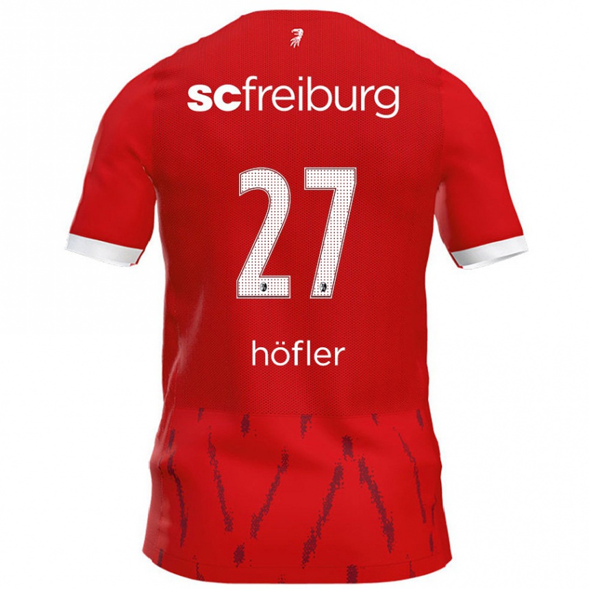 Kids Football Nicolas Höfler #27 Red Home Jersey 2024/25 T-Shirt Australia