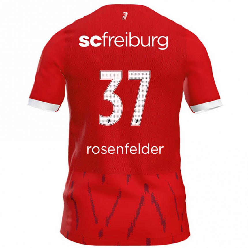 Kids Football Max Rosenfelder #37 Red Home Jersey 2024/25 T-Shirt Australia