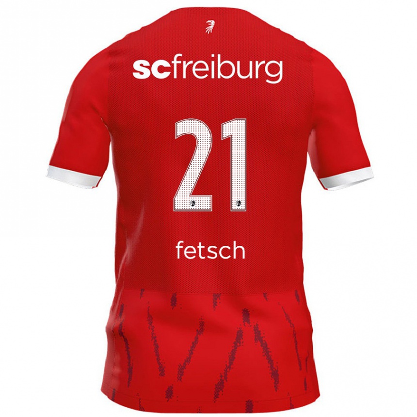 Kids Football Mathias Fetsch #21 Red Home Jersey 2024/25 T-Shirt Australia