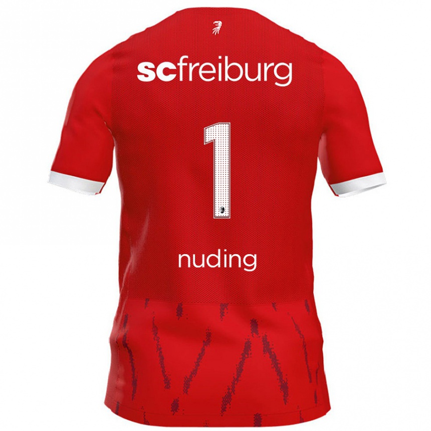 Kids Football Lena Nuding #1 Red Home Jersey 2024/25 T-Shirt Australia