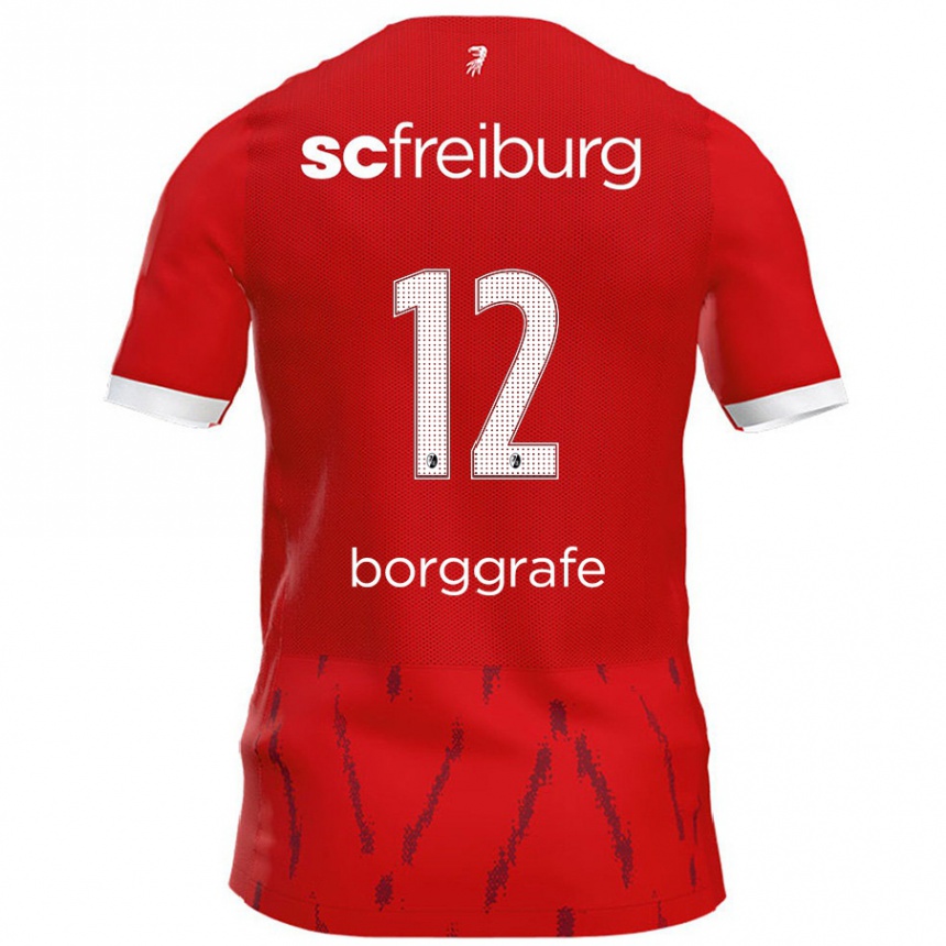 Kids Football Rafaela Borggräfe #12 Red Home Jersey 2024/25 T-Shirt Australia