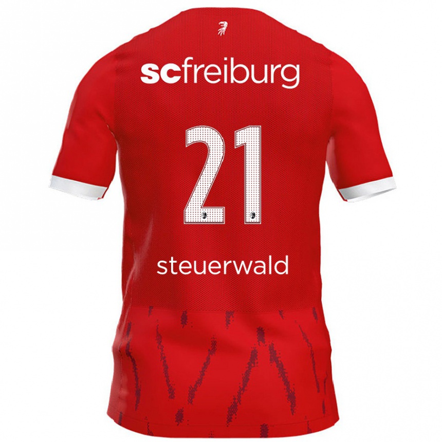 Kids Football Samantha Steuerwald #21 Red Home Jersey 2024/25 T-Shirt Australia