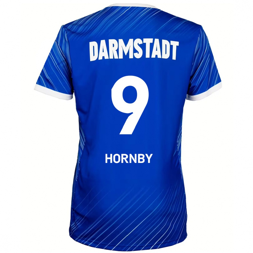 Kids Football Fraser Hornby #9 Blue White Home Jersey 2024/25 T-Shirt Australia