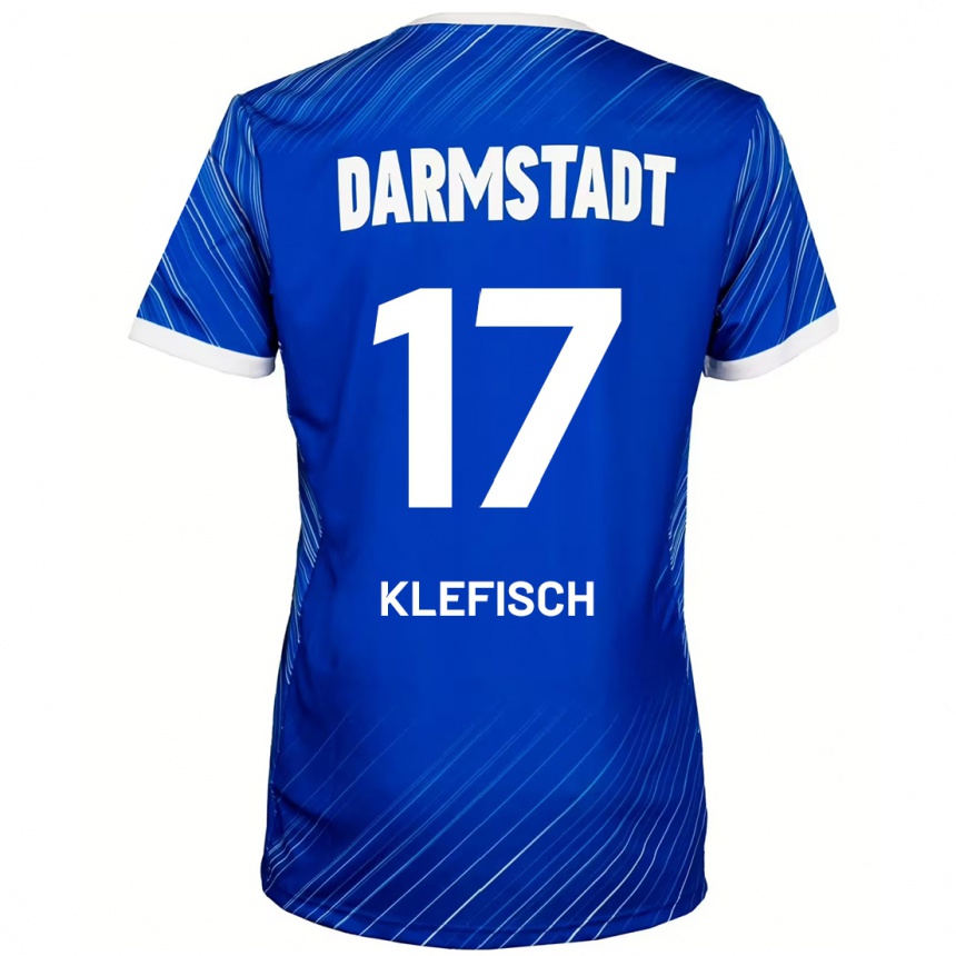 Kids Football Kai Klefisch #17 Blue White Home Jersey 2024/25 T-Shirt Australia