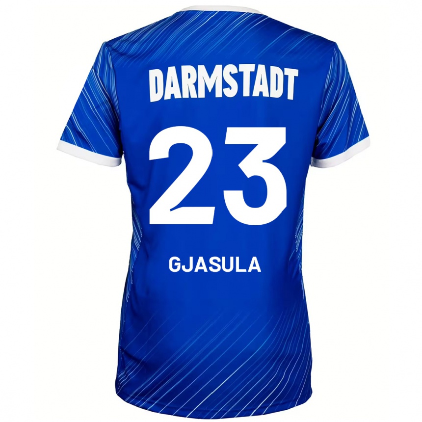 Kids Football Klaus Gjasula #23 Blue White Home Jersey 2024/25 T-Shirt Australia