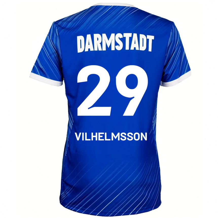 Kids Football Oscar Vilhelmsson #29 Blue White Home Jersey 2024/25 T-Shirt Australia