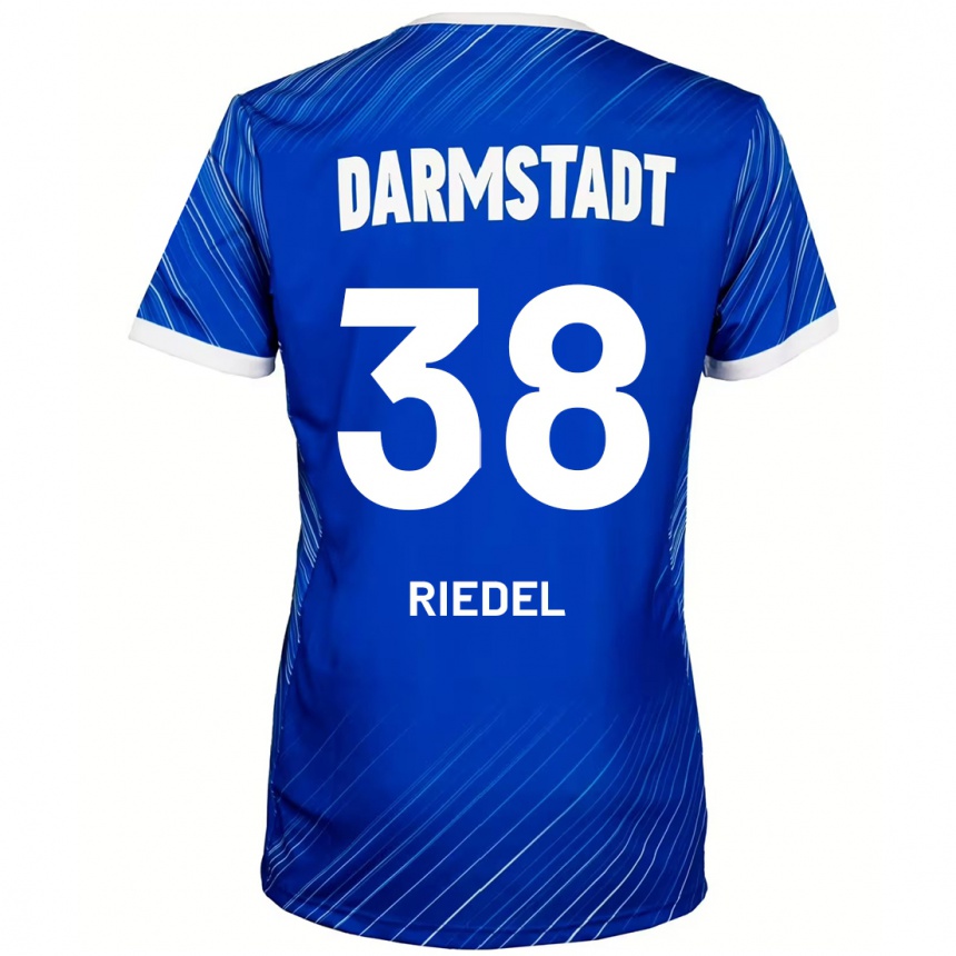 Kids Football Clemens Riedel #38 Blue White Home Jersey 2024/25 T-Shirt Australia