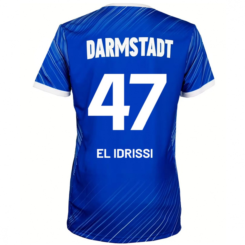 Kids Football Othmane El Idrissi #47 Blue White Home Jersey 2024/25 T-Shirt Australia