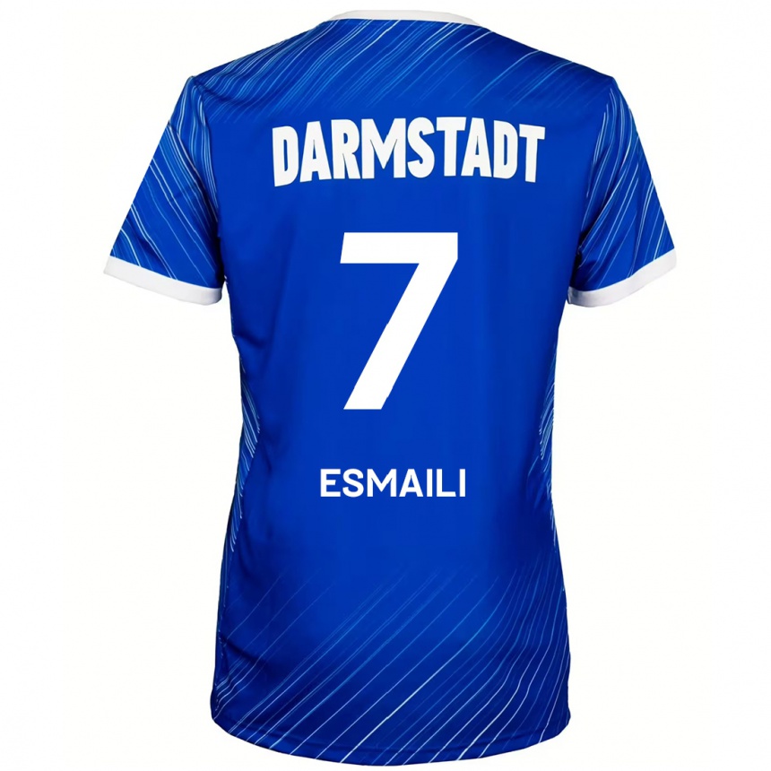 Kids Football Ali Esmaili #7 Blue White Home Jersey 2024/25 T-Shirt Australia