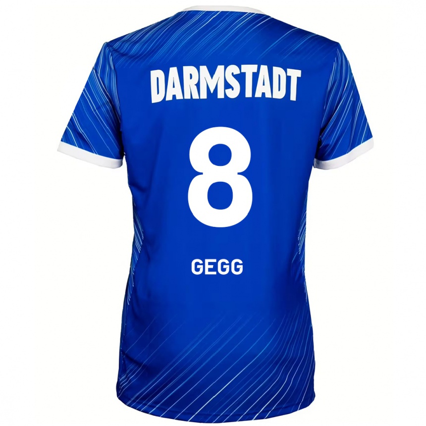 Kids Football Samir Gegg #8 Blue White Home Jersey 2024/25 T-Shirt Australia