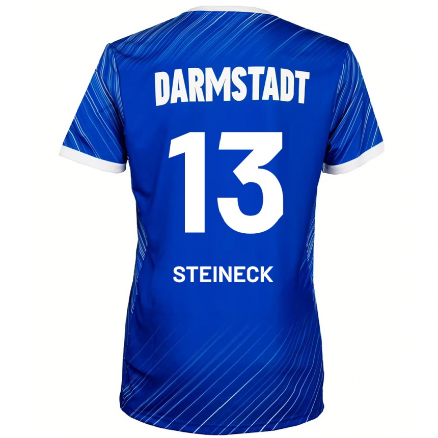 Kids Football Tom Steineck #13 Blue White Home Jersey 2024/25 T-Shirt Australia