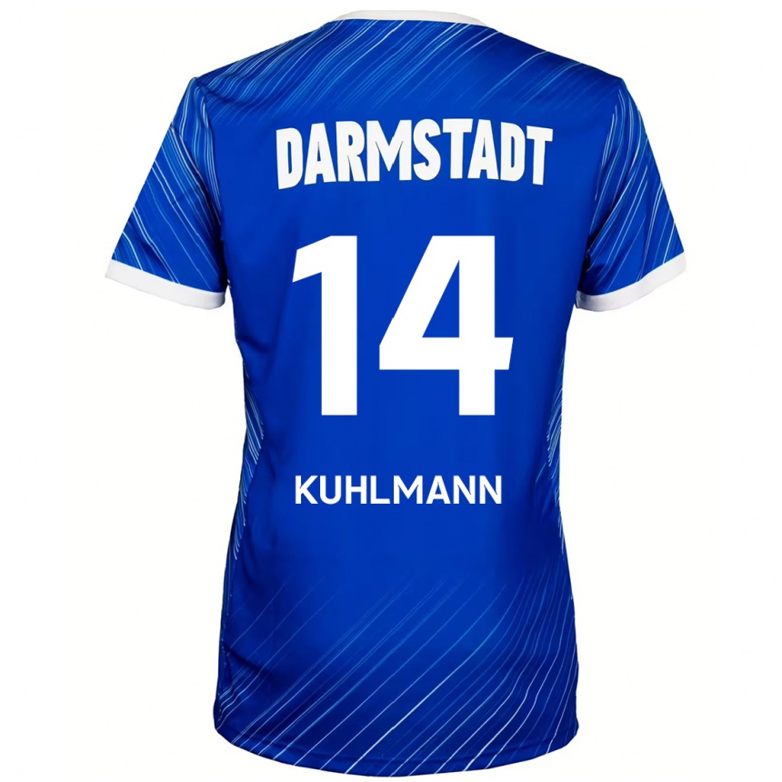 Kids Football Marcel Kuhlmann #14 Blue White Home Jersey 2024/25 T-Shirt Australia