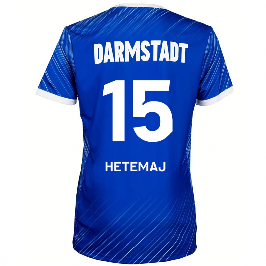 Kids Football Gentrit Hetemaj #15 Blue White Home Jersey 2024/25 T-Shirt Australia