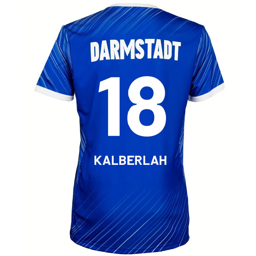 Kids Football Simon Kalberlah #18 Blue White Home Jersey 2024/25 T-Shirt Australia