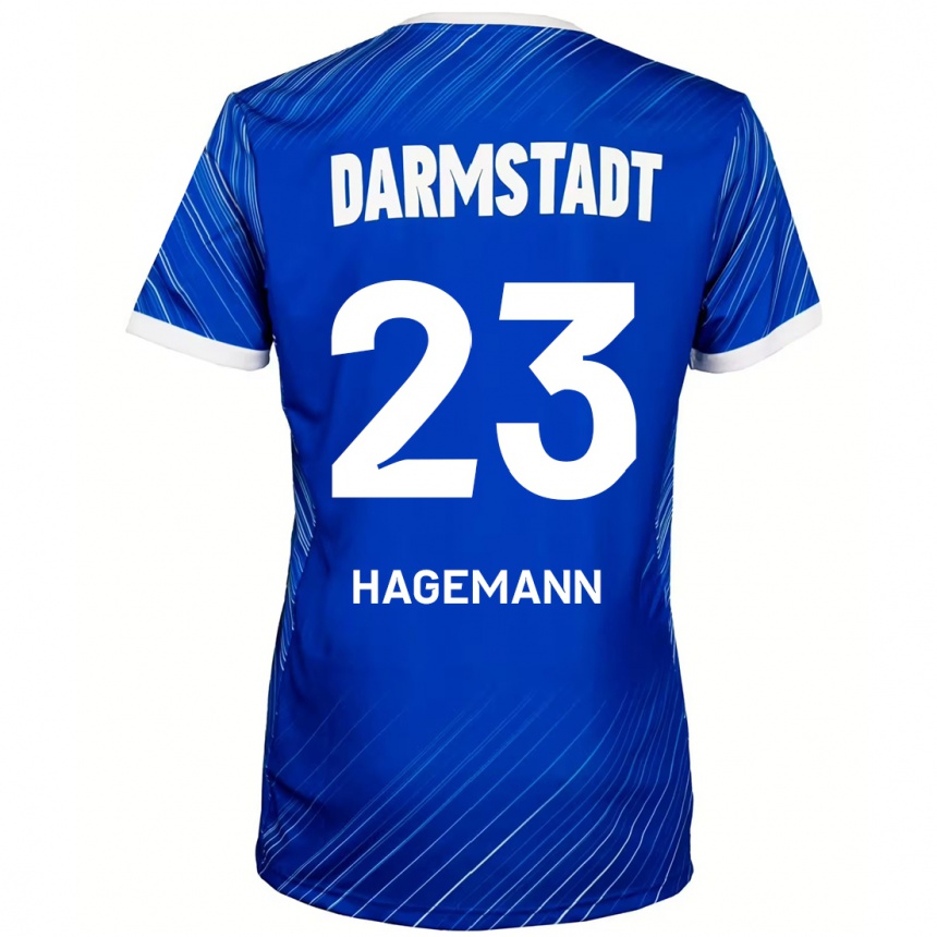 Kids Football Emil Hagemann #23 Blue White Home Jersey 2024/25 T-Shirt Australia