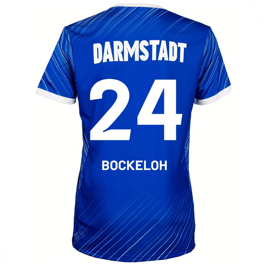 Kids Football Leonhard Bockeloh #24 Blue White Home Jersey 2024/25 T-Shirt Australia