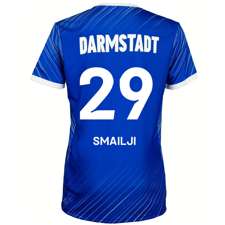 Kids Football Esad Smailji #29 Blue White Home Jersey 2024/25 T-Shirt Australia