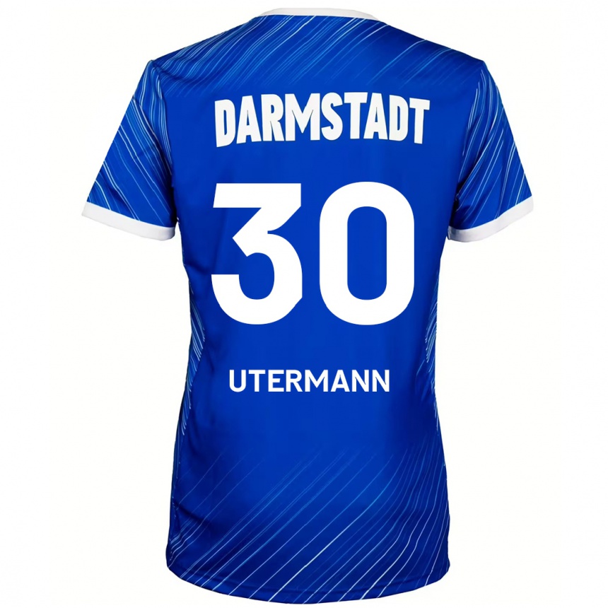 Kids Football Anton Utermann #30 Blue White Home Jersey 2024/25 T-Shirt Australia