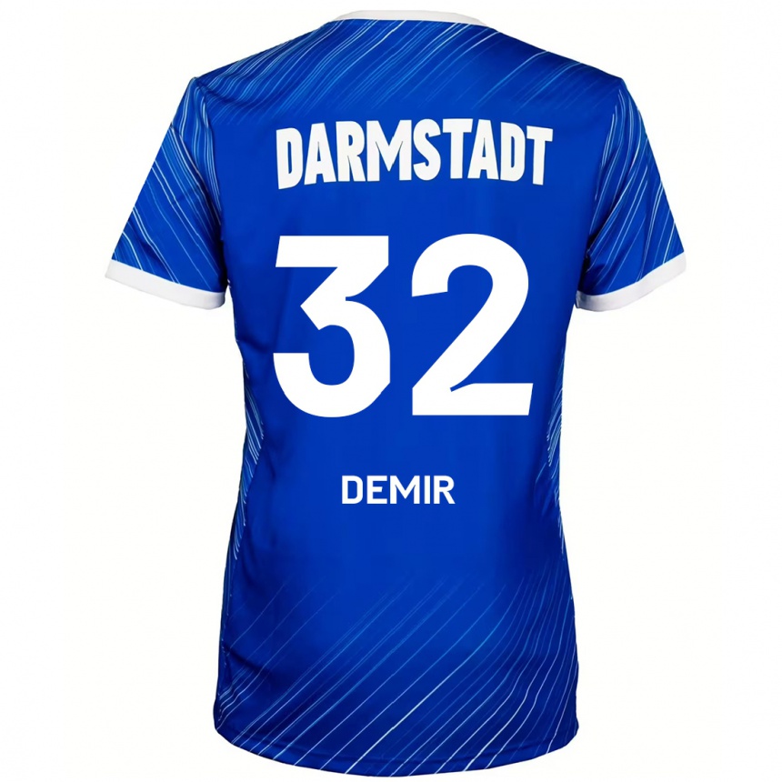 Kids Football Lean Demir #32 Blue White Home Jersey 2024/25 T-Shirt Australia