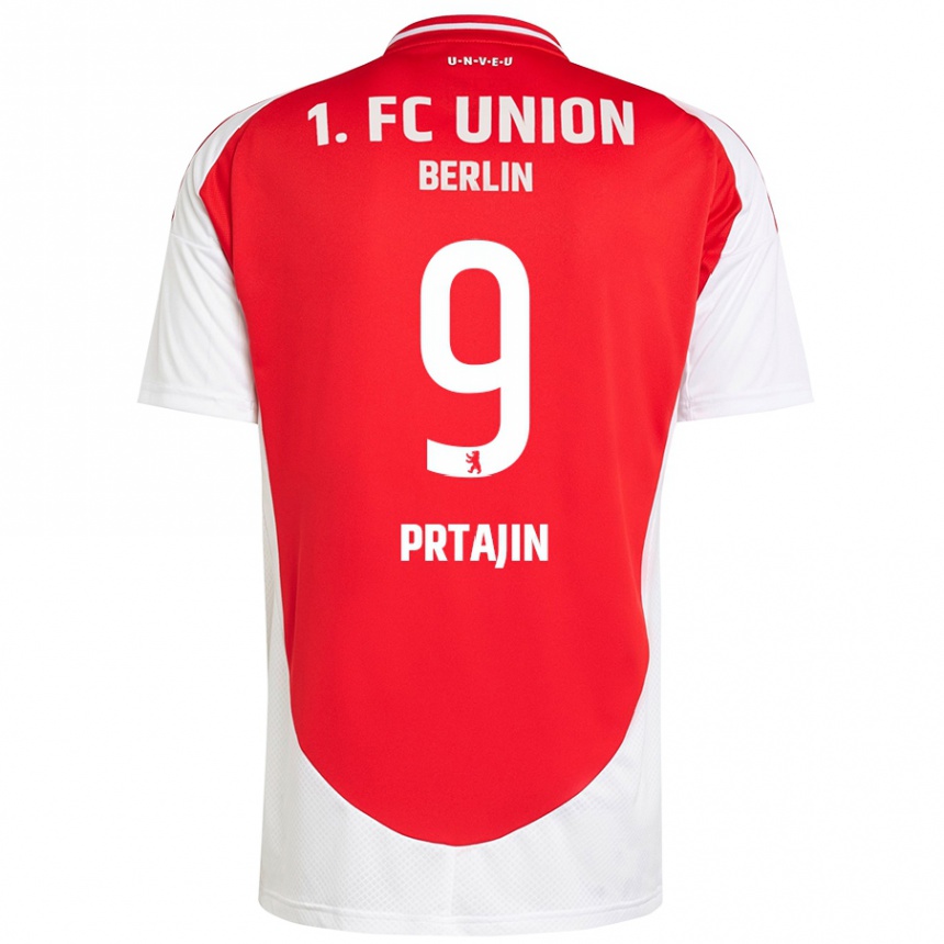 Kids Football Ivan Prtajin #9 Red White Home Jersey 2024/25 T-Shirt Australia