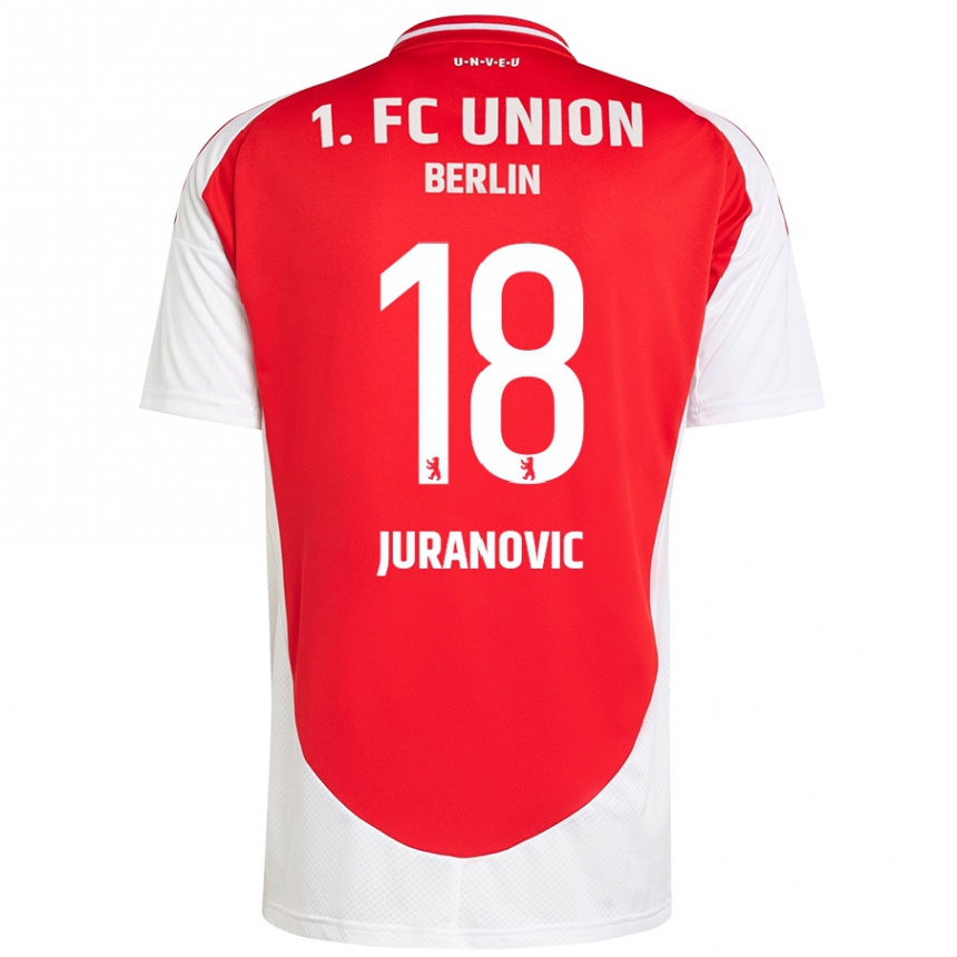 Kids Football Josip Juranovic #18 Red White Home Jersey 2024/25 T-Shirt Australia