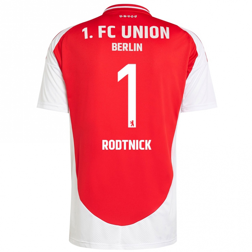 Kids Football Jaden Rodtnick #1 Red White Home Jersey 2024/25 T-Shirt Australia