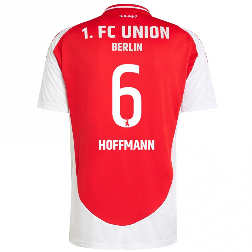 Kids Football Finn Hoffmann #6 Red White Home Jersey 2024/25 T-Shirt Australia