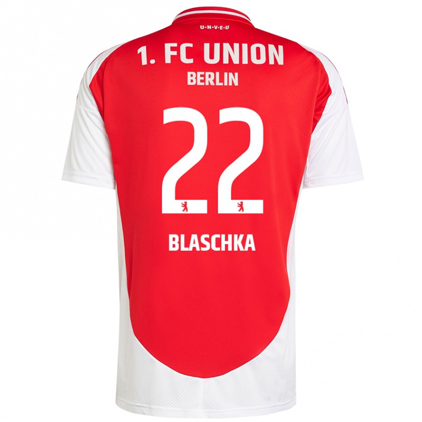 Kids Football Anouk Blaschka #22 Red White Home Jersey 2024/25 T-Shirt Australia