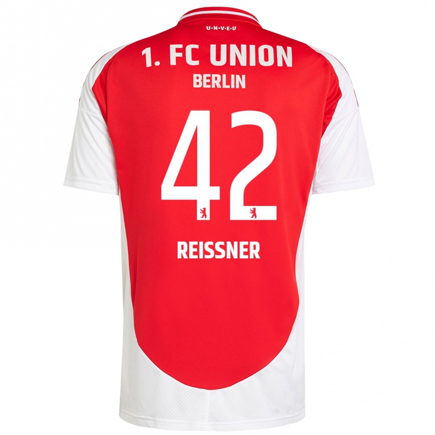 Kids Football Naika Reissner #42 Red White Home Jersey 2024/25 T-Shirt Australia