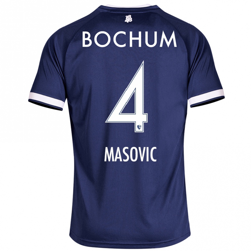 Kids Football Erhan Masovic #4 Dark Blue Home Jersey 2024/25 T-Shirt Australia