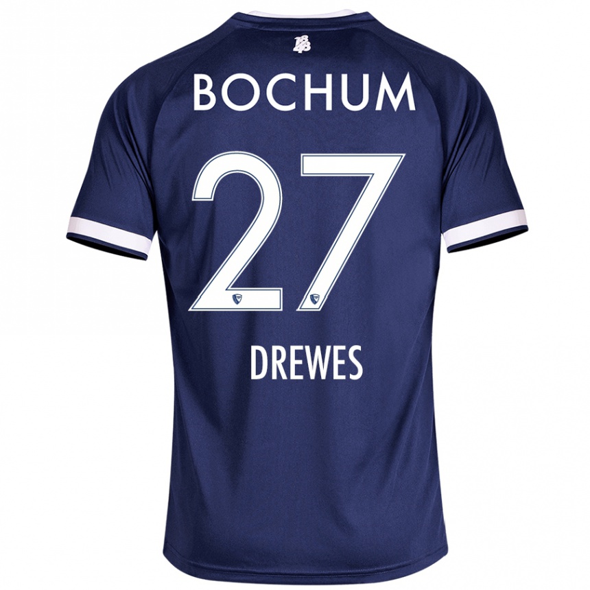 Kids Football Patrick Drewes #27 Dark Blue Home Jersey 2024/25 T-Shirt Australia