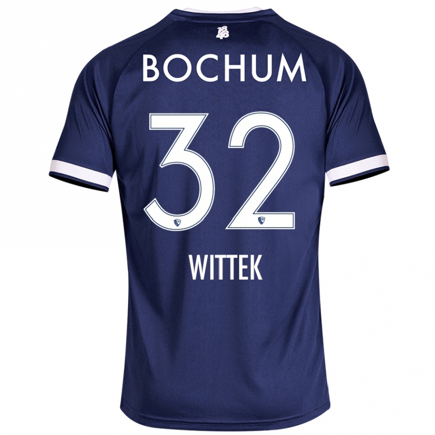 Kids Football Maximilian Wittek #32 Dark Blue Home Jersey 2024/25 T-Shirt Australia