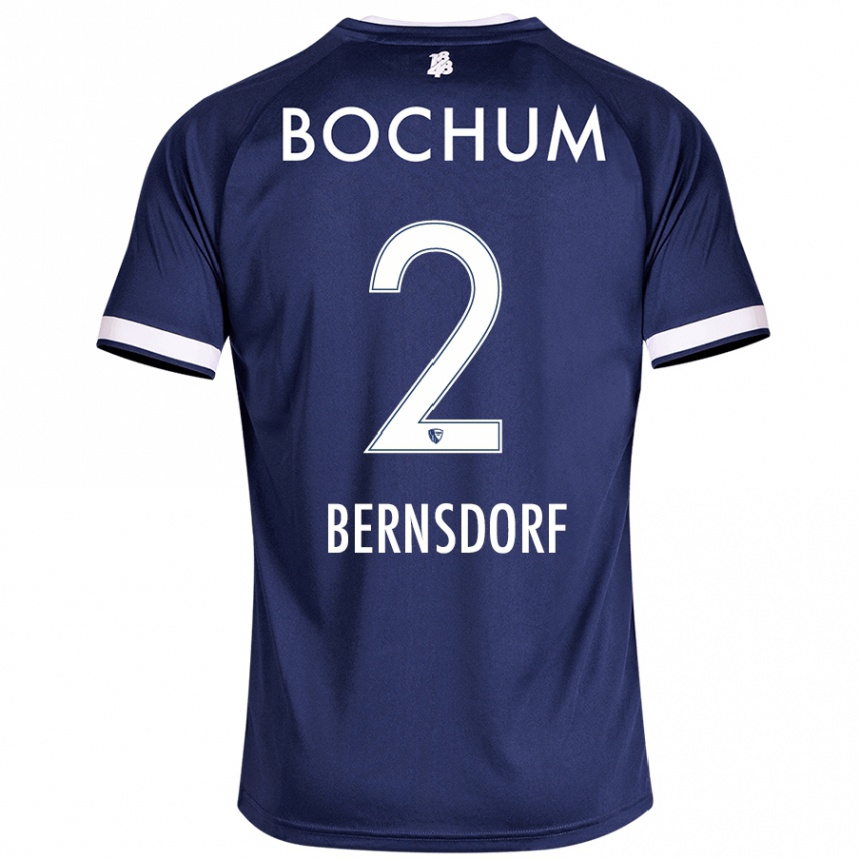 Kids Football Luca Bernsdorf #2 Dark Blue Home Jersey 2024/25 T-Shirt Australia