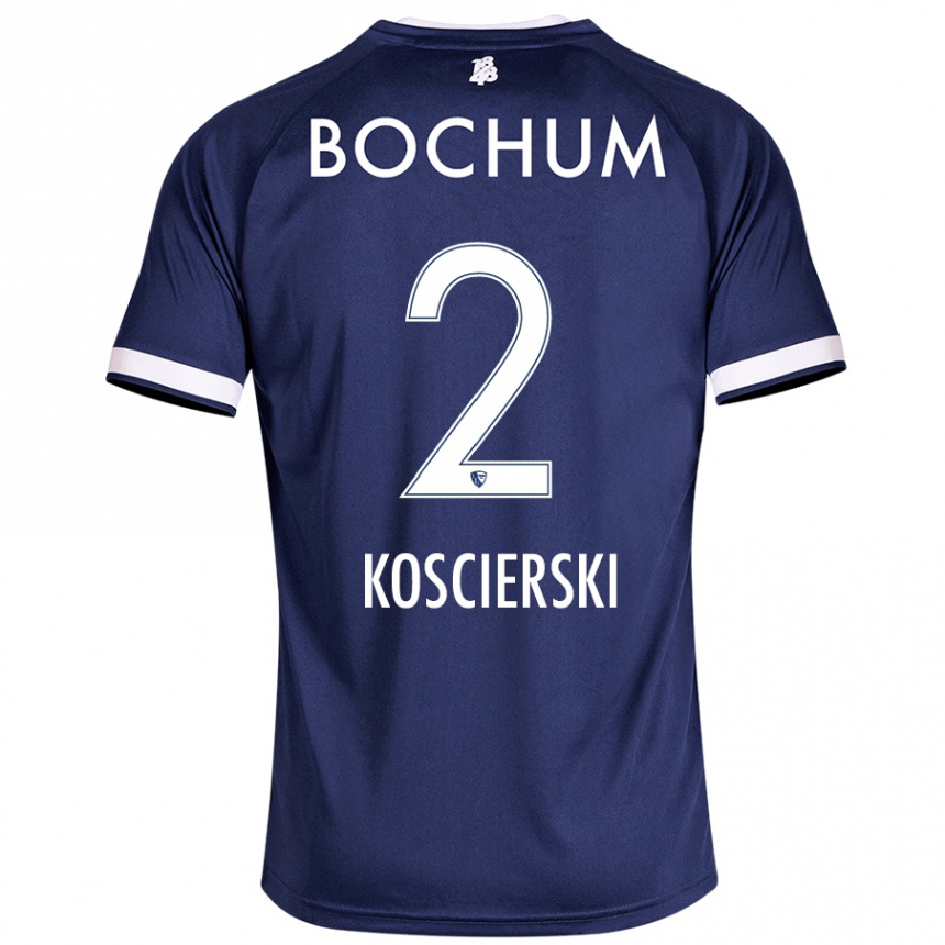 Kids Football Kacper Koscierski #2 Dark Blue Home Jersey 2024/25 T-Shirt Australia