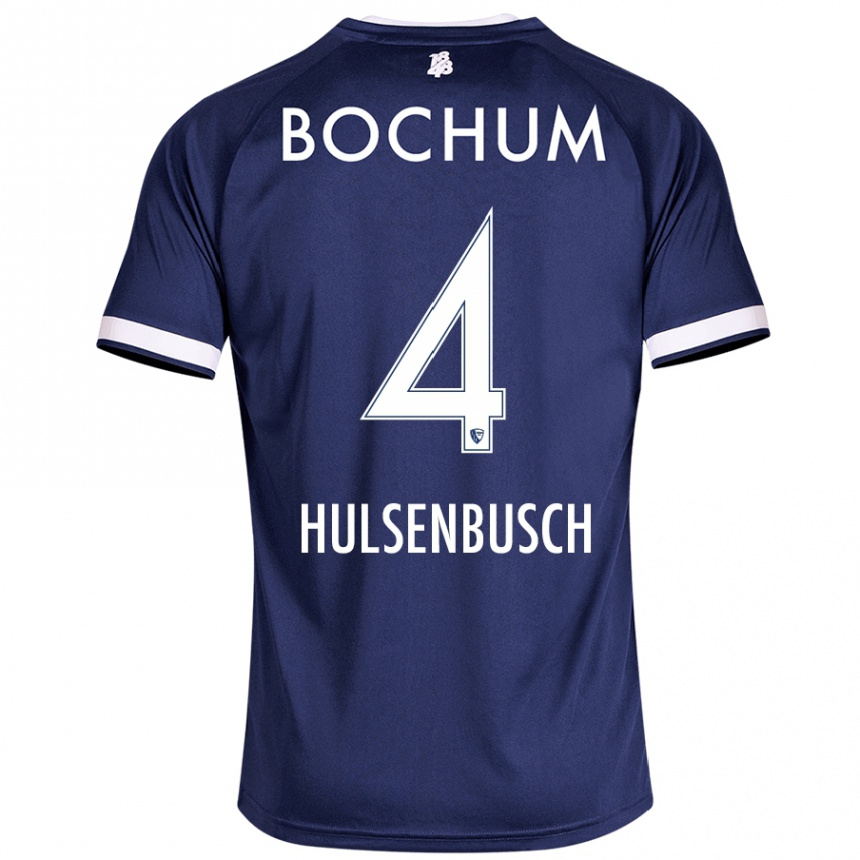 Kids Football Daniel Hülsenbusch #4 Dark Blue Home Jersey 2024/25 T-Shirt Australia