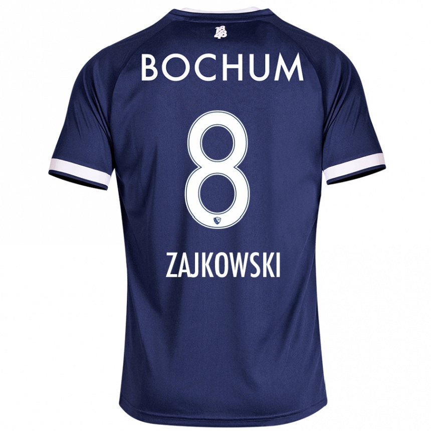 Kids Football Cedric Zajkowski #8 Dark Blue Home Jersey 2024/25 T-Shirt Australia