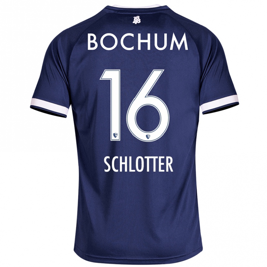 Kids Football Joel Schlotter #16 Dark Blue Home Jersey 2024/25 T-Shirt Australia