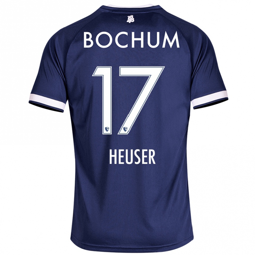 Kids Football Ben Heuser #17 Dark Blue Home Jersey 2024/25 T-Shirt Australia