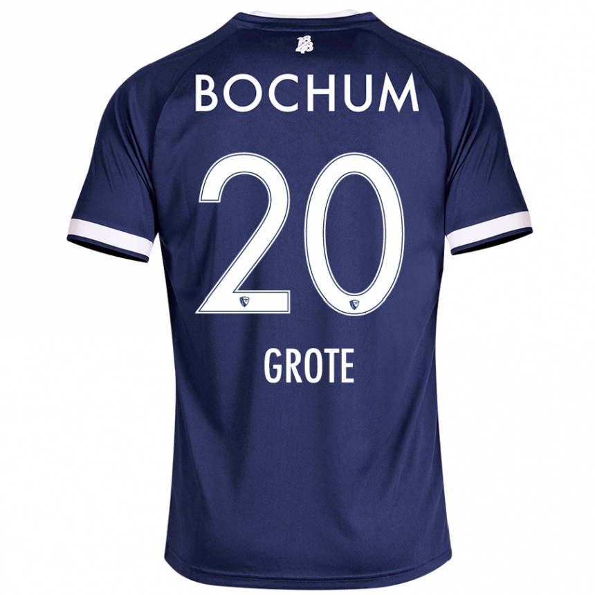 Kids Football Dennis Grote #20 Dark Blue Home Jersey 2024/25 T-Shirt Australia