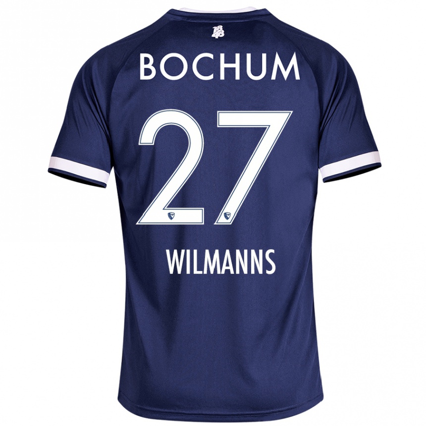 Kids Football Anjo Wilmanns #27 Dark Blue Home Jersey 2024/25 T-Shirt Australia